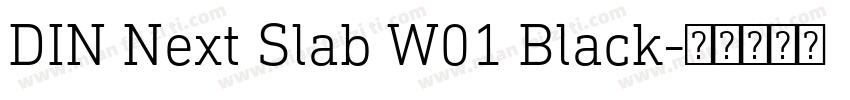 DIN Next Slab W01 Black字体转换